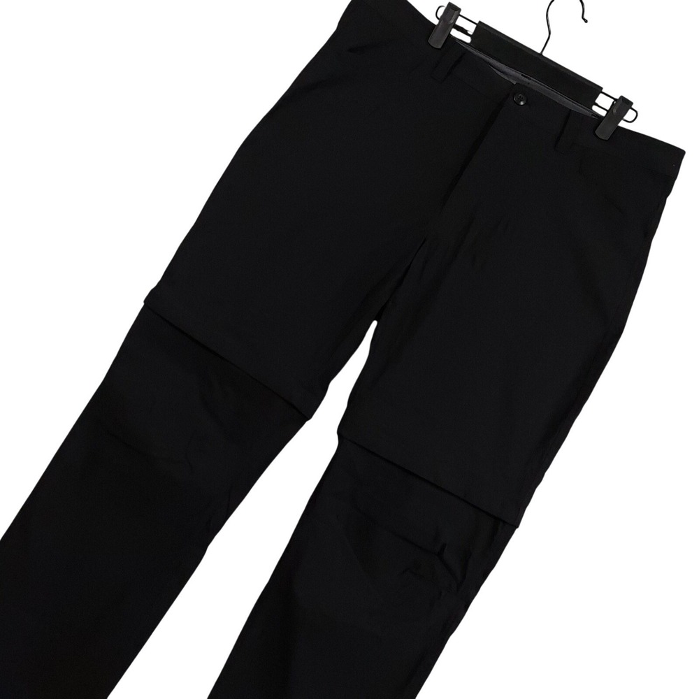 Eddie Bauer Pants Mens 40x32 Black Convertible Tech Cargo‎ Stretch Hiking Travel